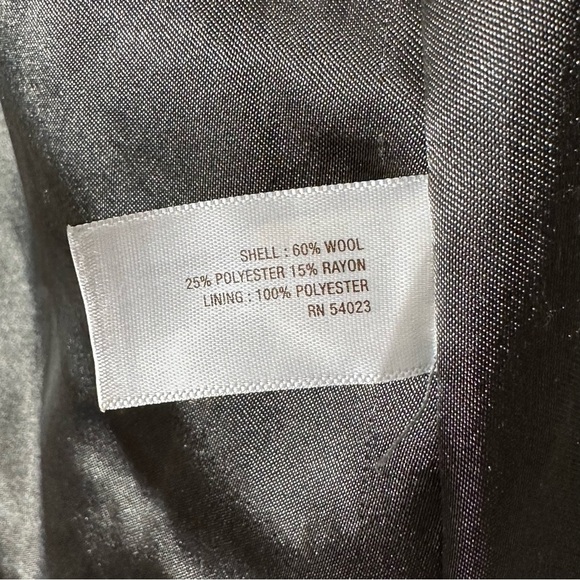 Old Navy Cherry Red Preppy Ruffle Collar Wool Midlength Peacoat Jacket size XXL - Picture 9 of 13